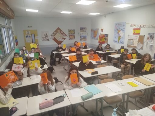 La classe avec les lettres de leurs amis espagnols